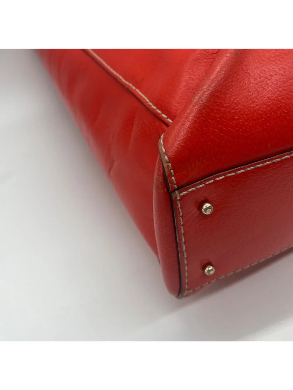 Kate Spade Red Pebbled Grain Leather Tote Bag
